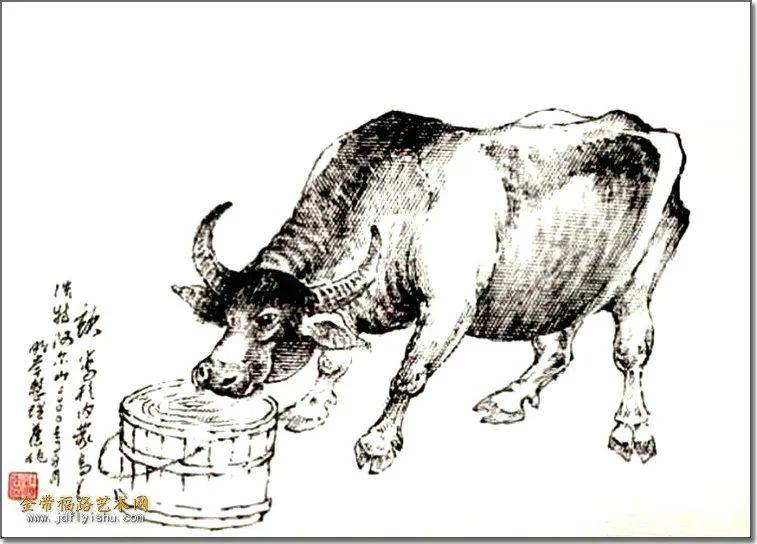 "寿牛"绘福牛迎春送祝福 老画家杜明岑为读者送祝福
