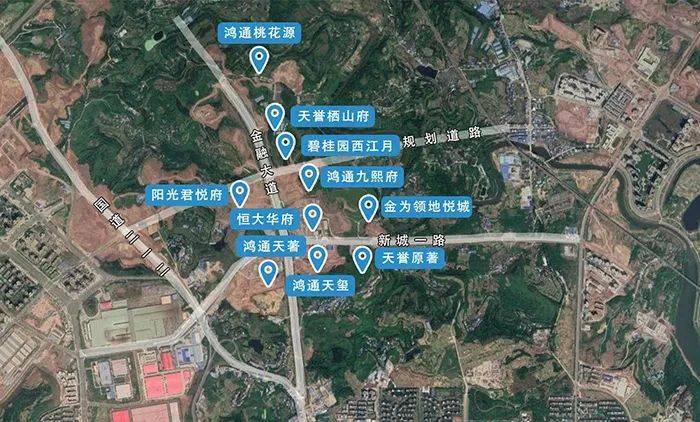 年终暴走区域四:图鉴果州大道10个在建楼盘最新进度!