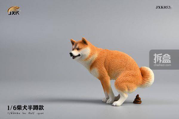 jxk.studio 柴犬 抬腿撒尿 半蹲拉屎 1/6沙雕动物手办摆件