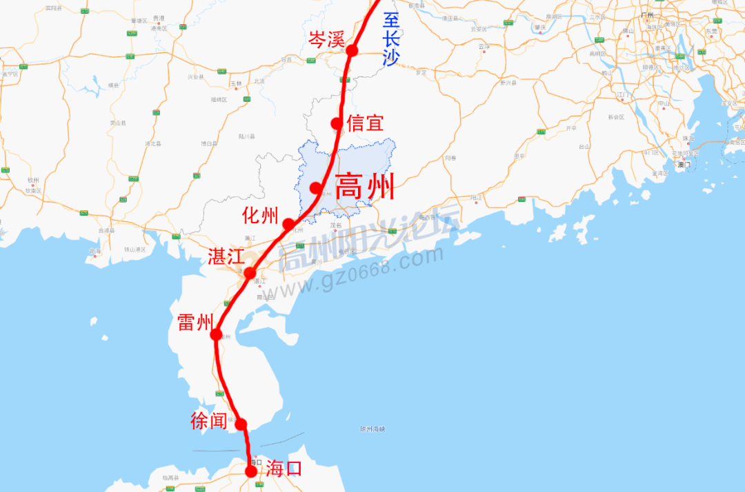 高州高铁要来了南深高铁争取粤西支线经信宜高州茂名湛江