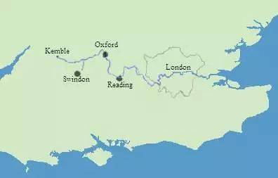 (泰晤士河在英国的位置,及英国地形图)