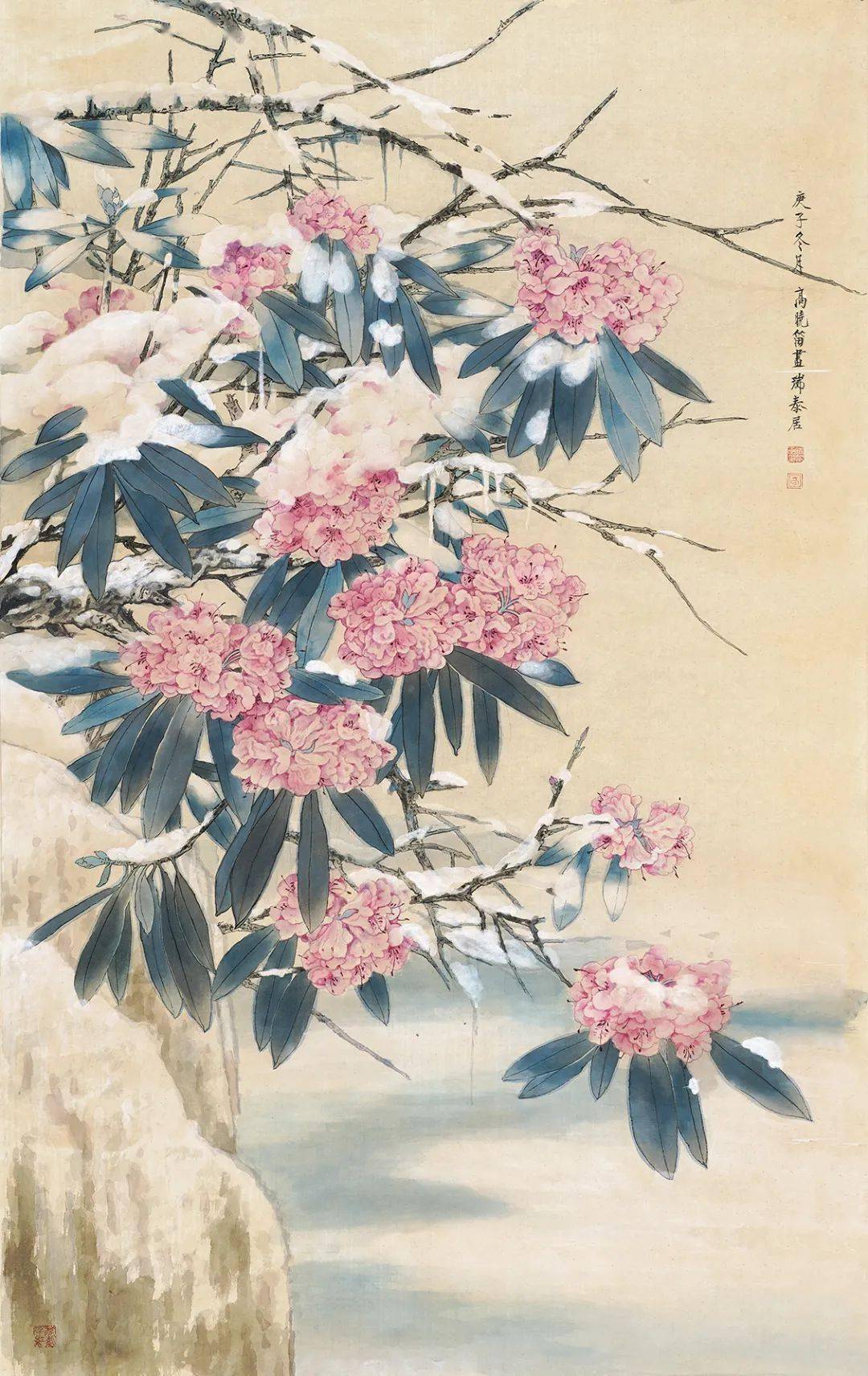 cm 2020李青稞阿杰鲁 纸本设色 69x138cm 2020蔡寅坤白石诗意