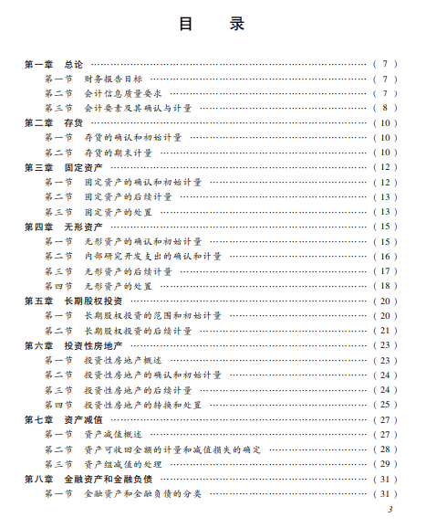 2021中级会计大纲目录及变动对比