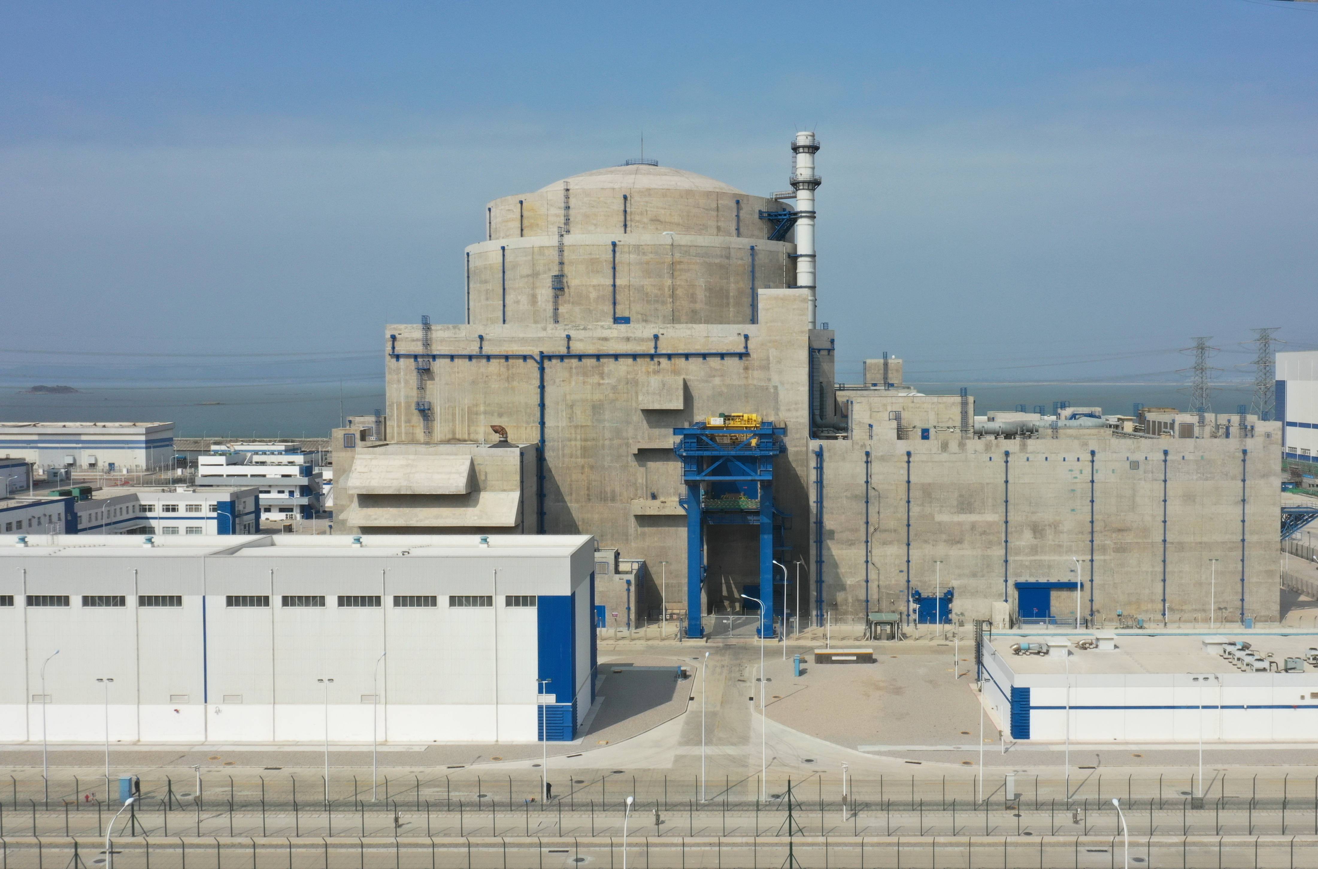 1月27日拍摄的"华龙一号"核电机组福建福清核电5号机组(无人机照片).