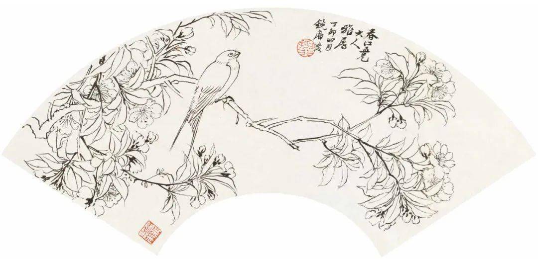 陆抑非白描花鸟课徒稿53图