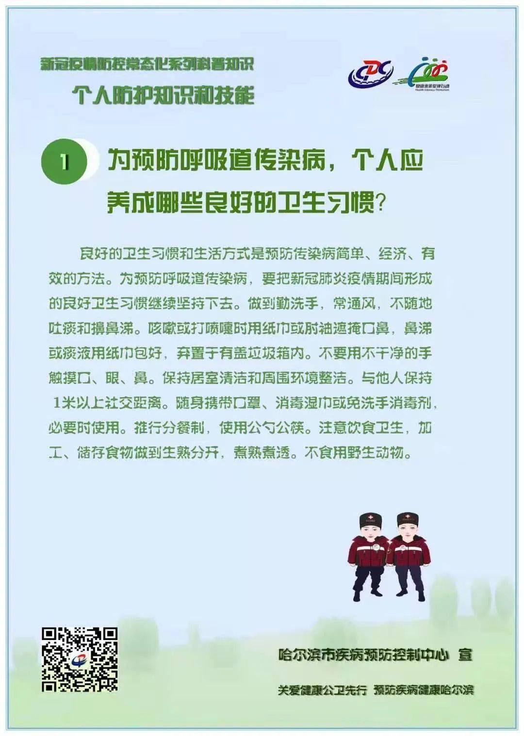 哈市疾控中心发布|健康教育系列科普知识之新冠疫情防控常态化怎么做?