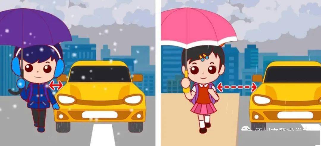 等待过马路时