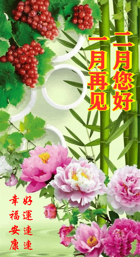 一月再见!二月您好!