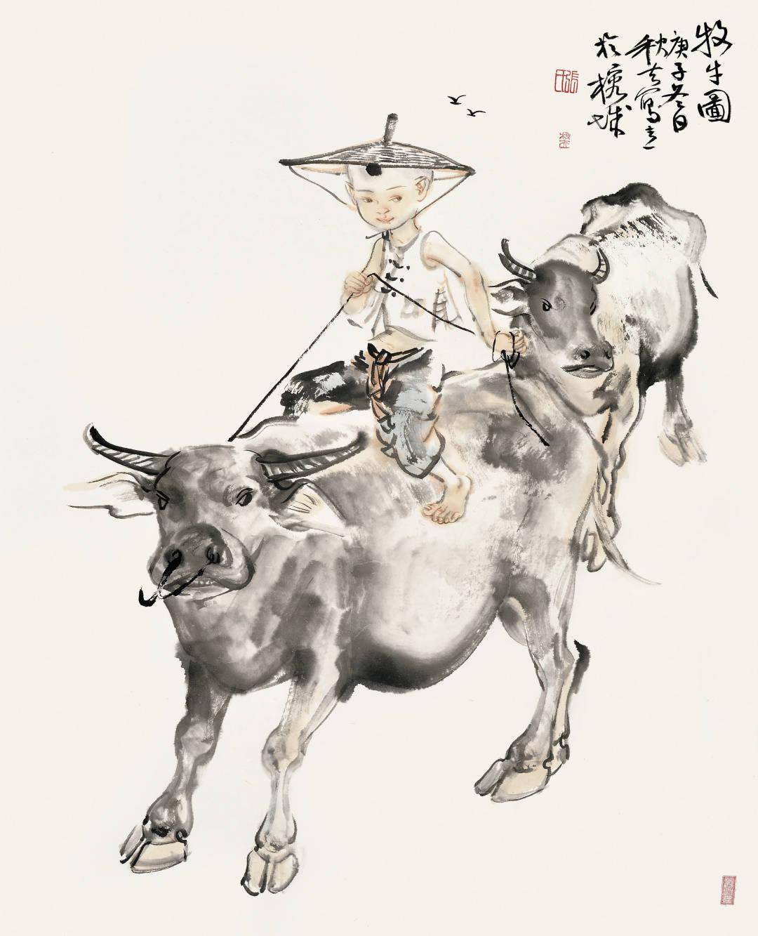 福建省画院张永海院长金牛踏春来