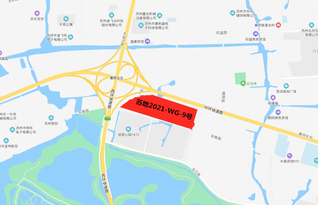 吴中区 "挂地c位"的位置,  2宗宅地"参战",2宗地分别位于  盛泽湖和