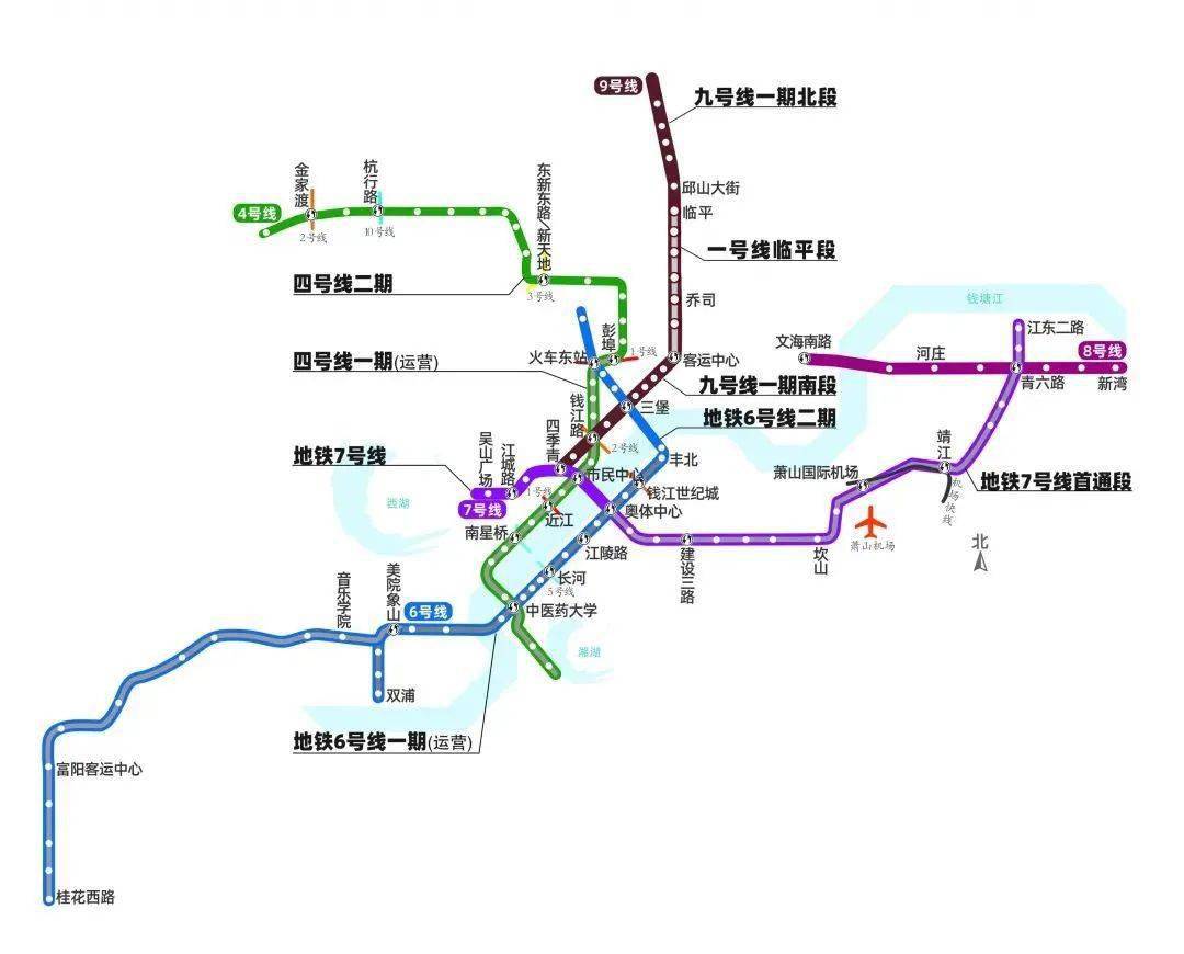 杭州2021年将开通的5条地铁