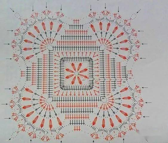 钩织有特色的桌垫附图解