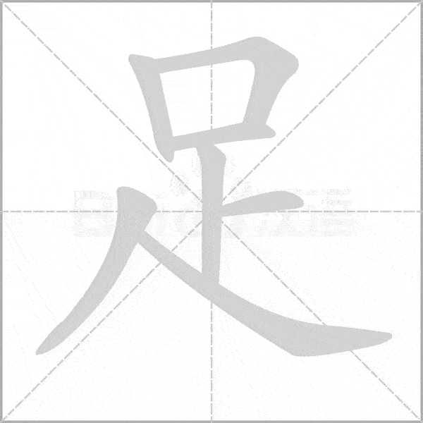 拼音:zú部首:足笔画:7区分同音字,不要写成"进".