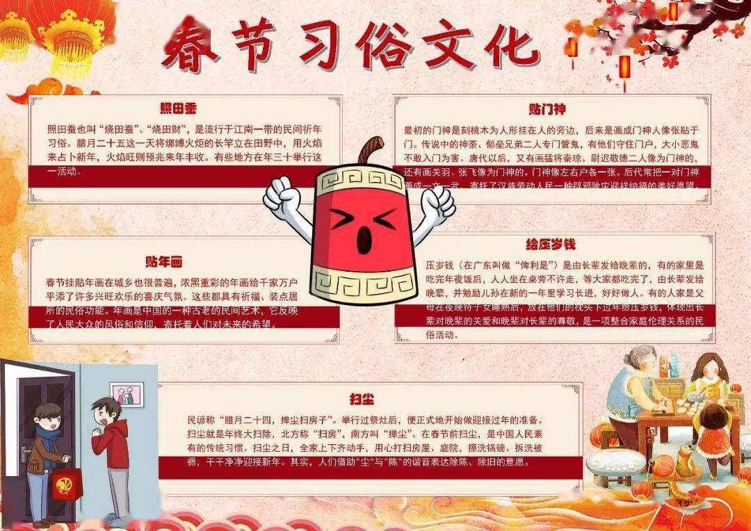 春节手抄报合集 好词好句好段(含写作思路),建议给孩子收藏一份!