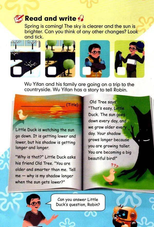 " can you answer little duck"s question, robin?