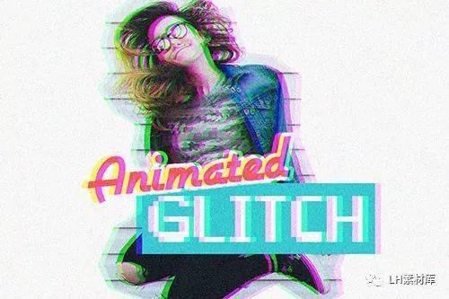 1300 用photoshop10秒快速作故障信号动态gif图片