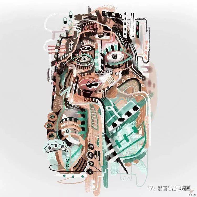 当代毕加索手术刀式的解构插画