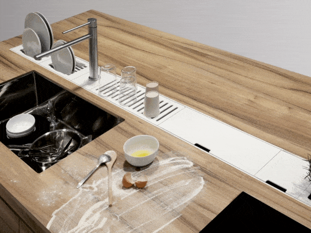 图片来源/riva1920 搭配盖子的设计,就能随时藏起凌乱的器具,再也