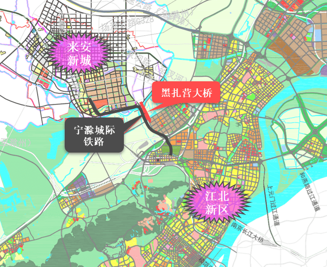 顶山—汊河跨界一体化发展示范区规划图曝光,滁宁城际