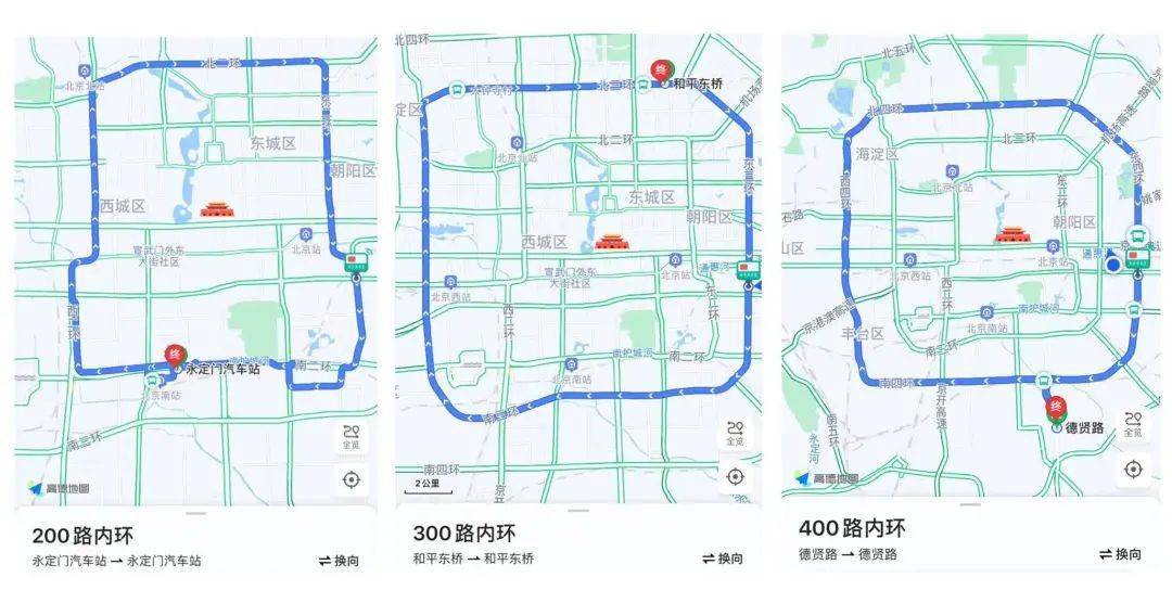 200路,300路,400路(内环)线路走向/记者制图公交志愿者向乘客宣传路