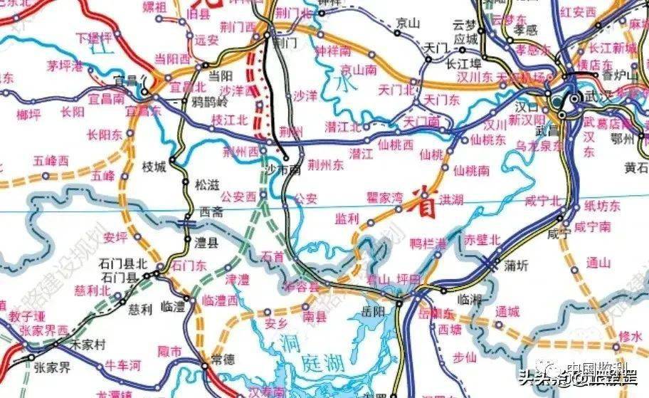 国家铁路网建设规划:武汉至常德铁路经监利