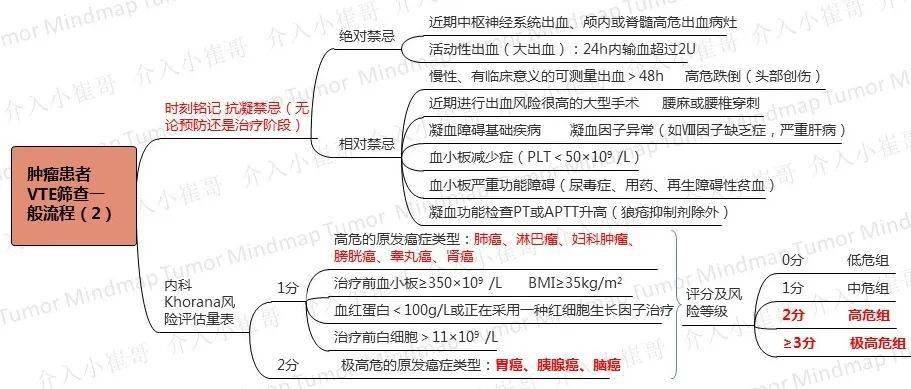 肿瘤思维导图26期 | 肿瘤患者静脉血栓csco2020防治诊疗指南