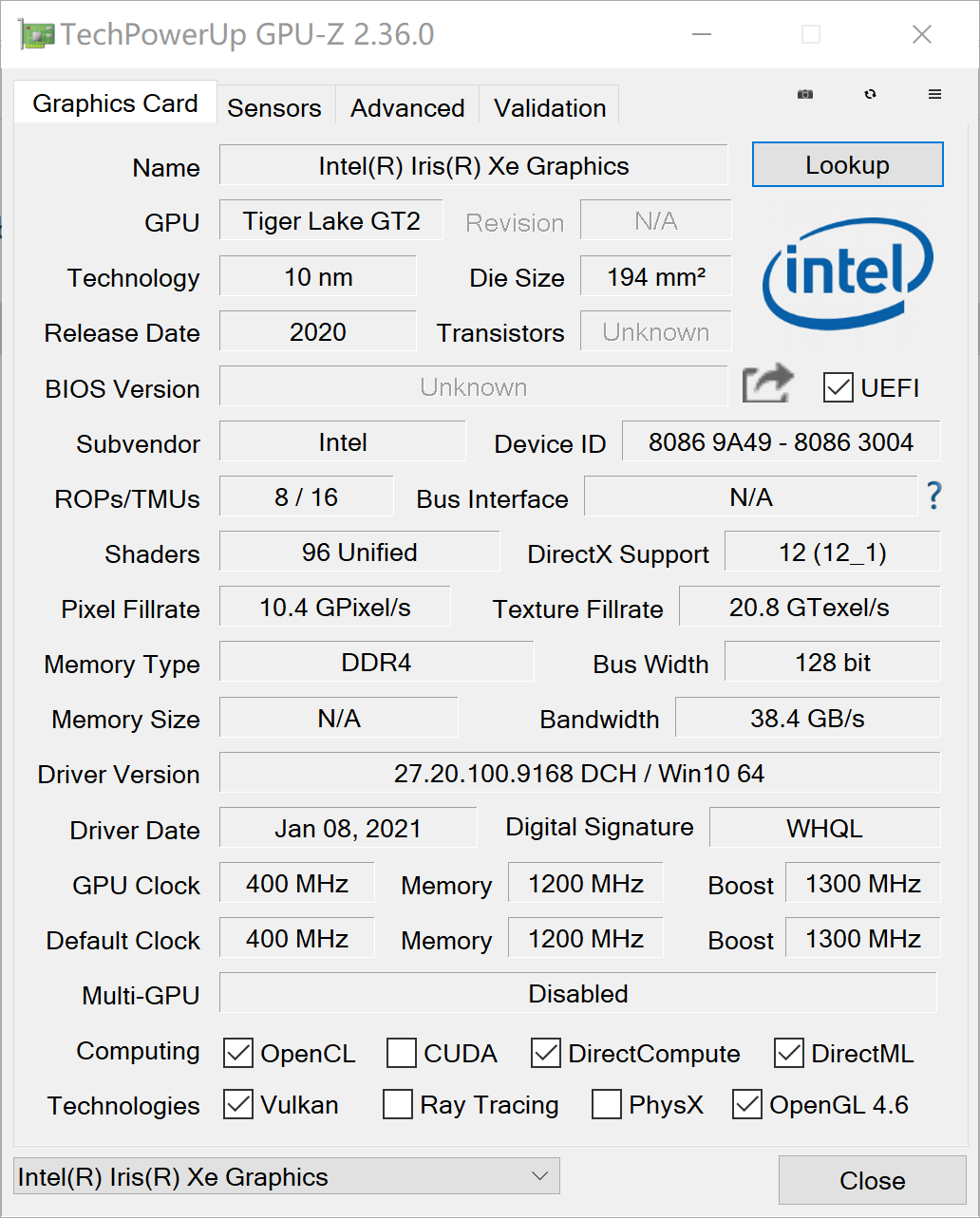 0.66l 的 i7-1165g7 准系统:intel 猎豹峡谷 nuc