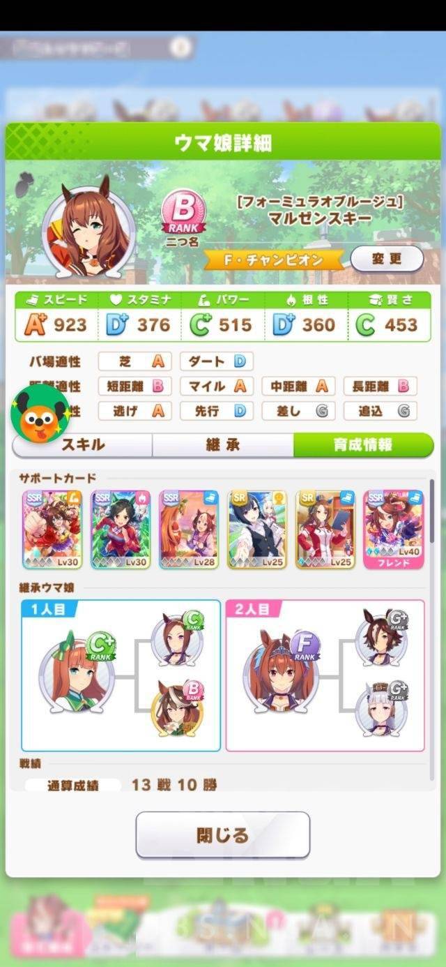 赛马娘:萌新的平民丸善斯基养马攻略