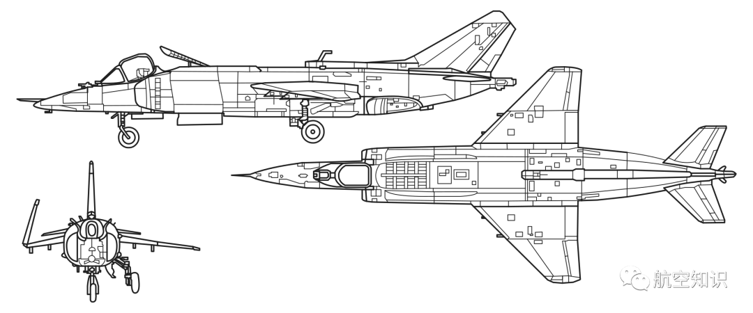 雅克-38三视图.