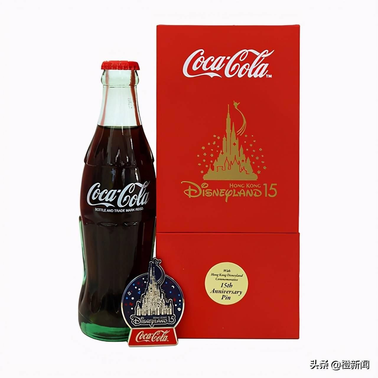 香港迪士尼x可口可乐,推特别版纪念瓶 限量徽章