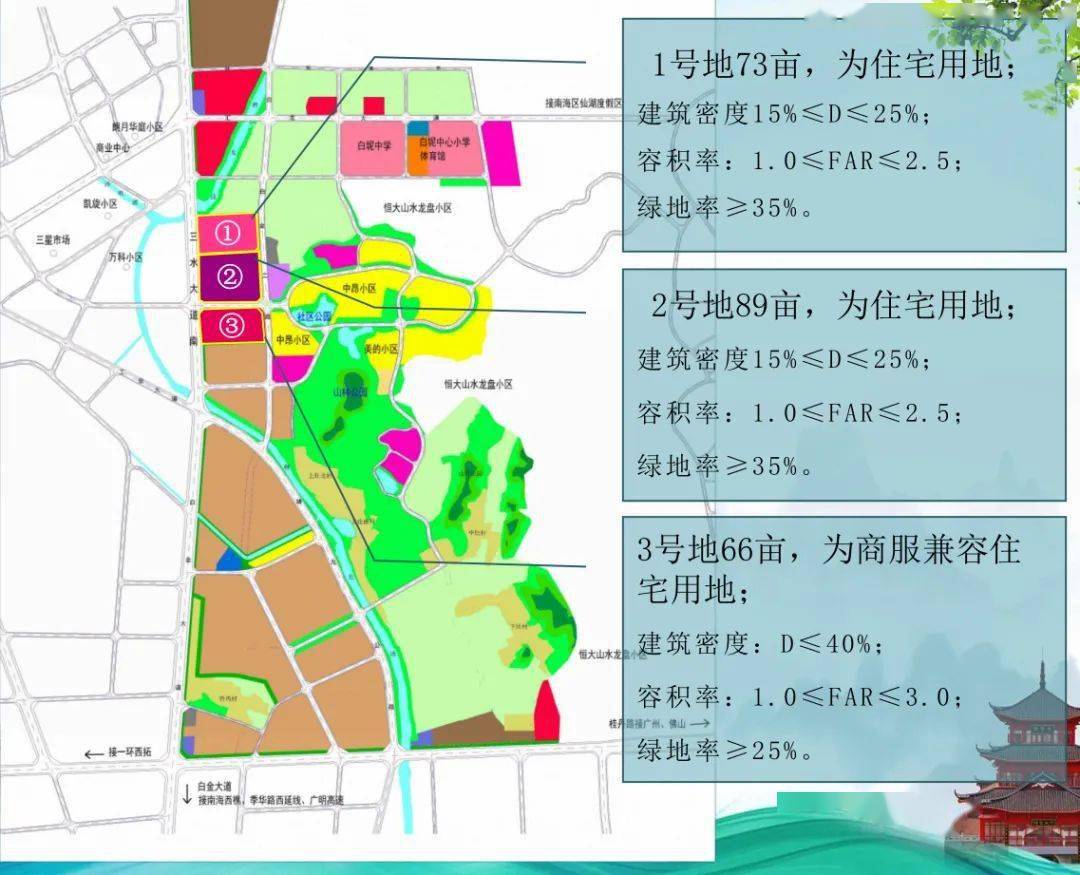 白坭推出三块商住靓地,做强三水南部城市副中心!