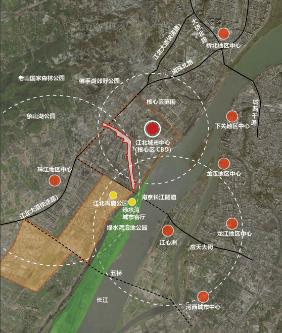 区域角色:2本工程为江北新区七里河综合整治及开发项目,七里河位于