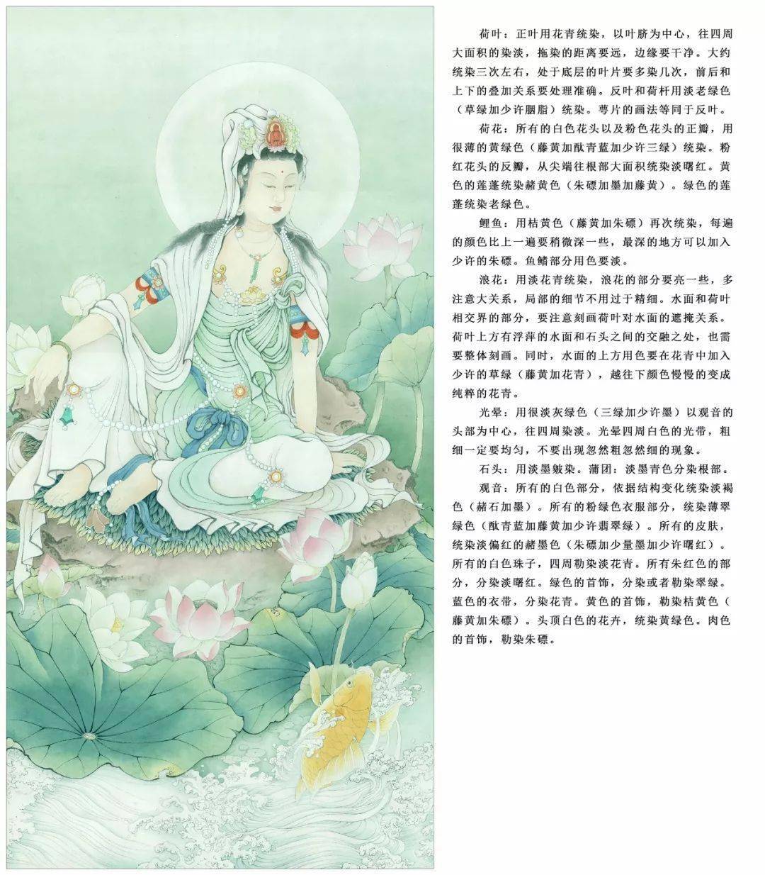 《观音宝像》工笔绘制文字解析_李晓明