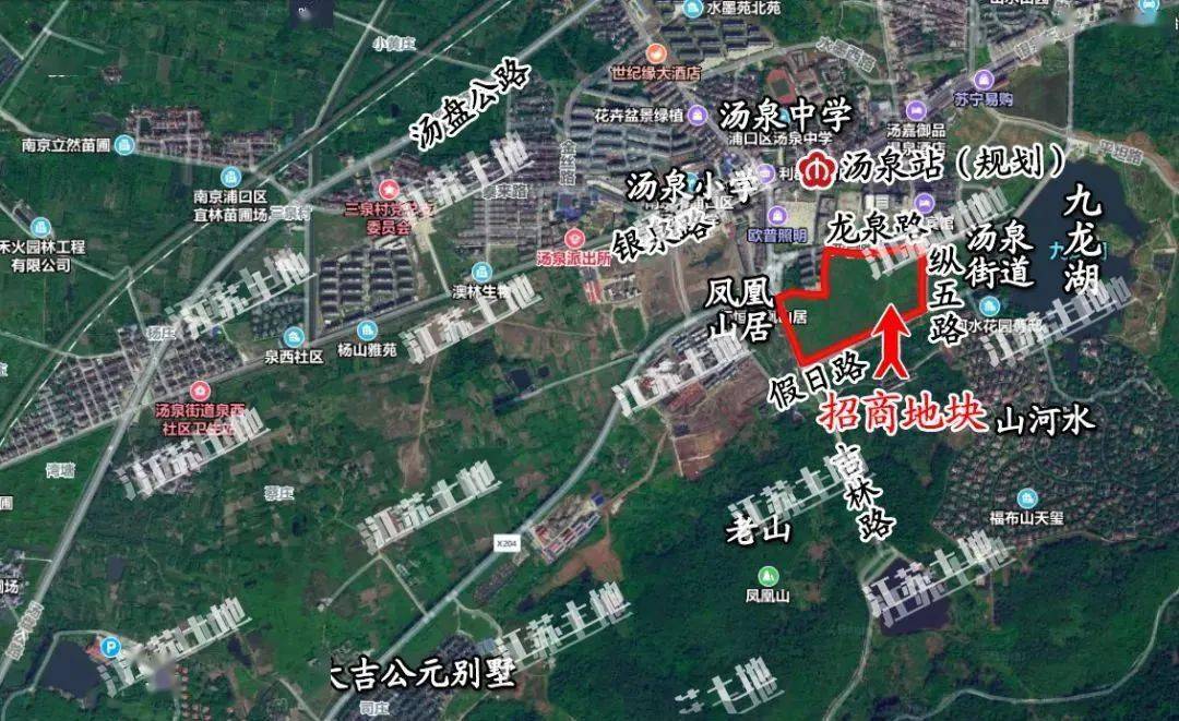 地块坐落:东至浦口区汤泉街道办事处,南至火炬路,西至规划道路,北至江