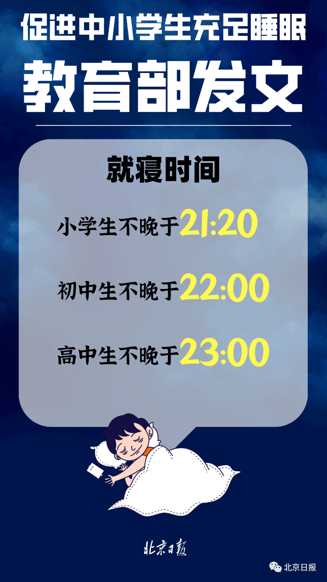 教育部办公厅发布《关于进一步加强中小学生睡眠管理工作的通知》