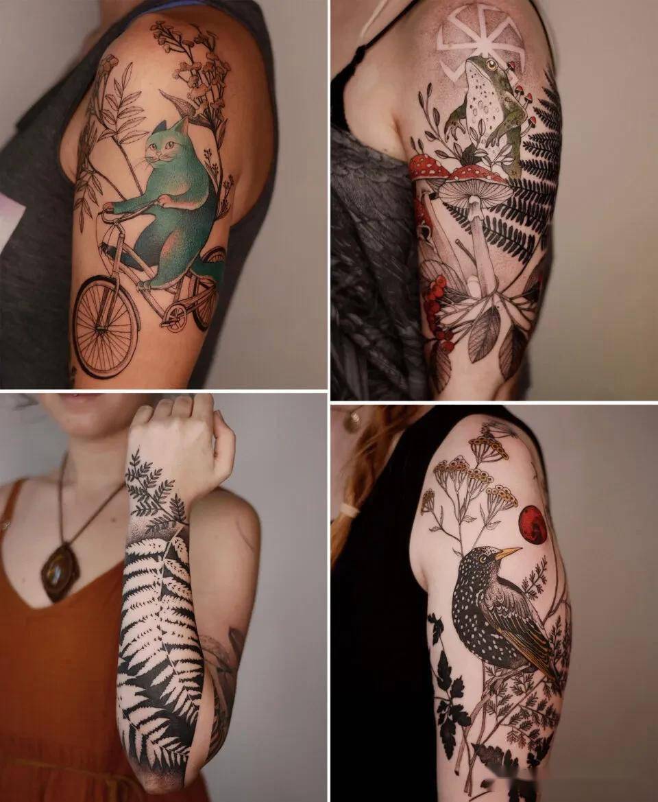 纹在皮肤上的小画波兰纹身艺术家的作品欣赏