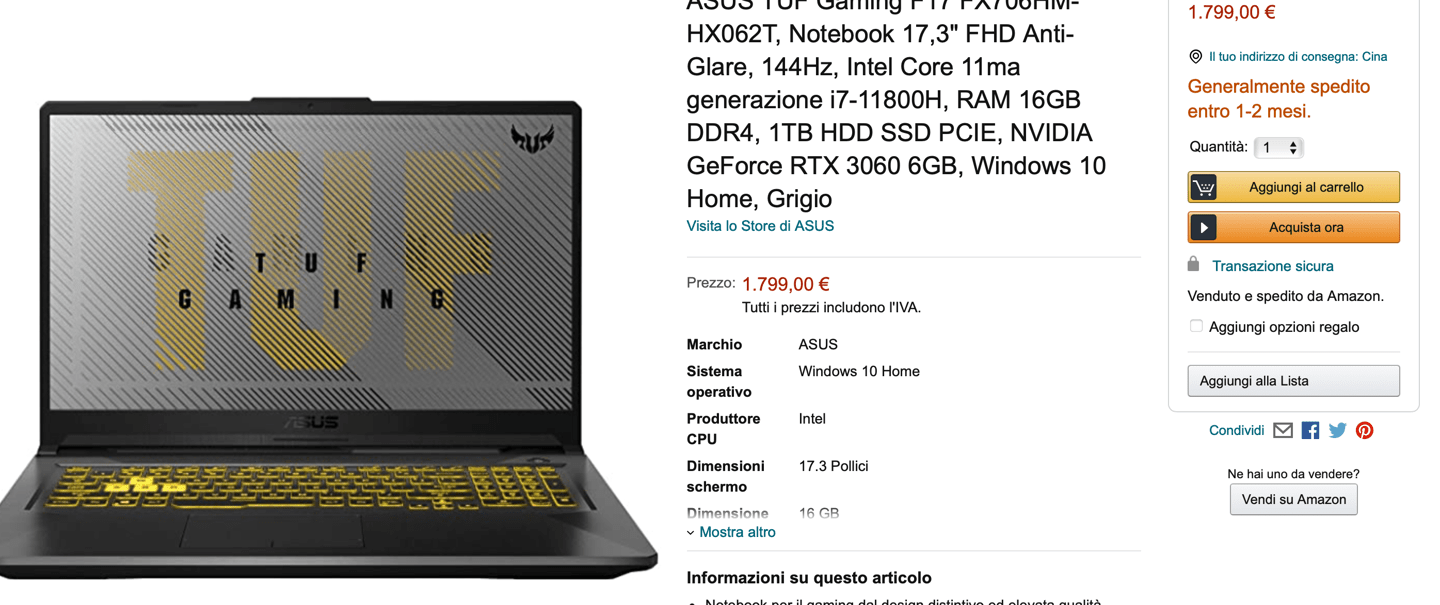 华硕新款 tuf 游戏本曝光:搭载英特尔 i7-11800h