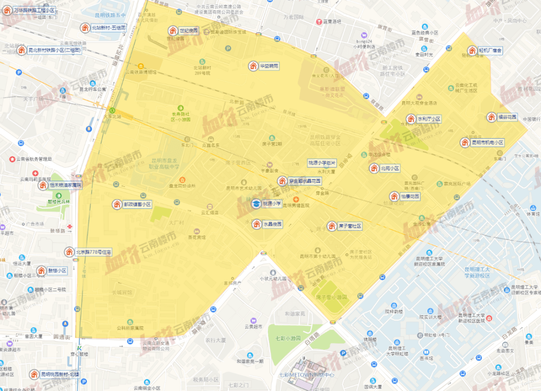 【盘龙区】2021年昆明小学划片地图③