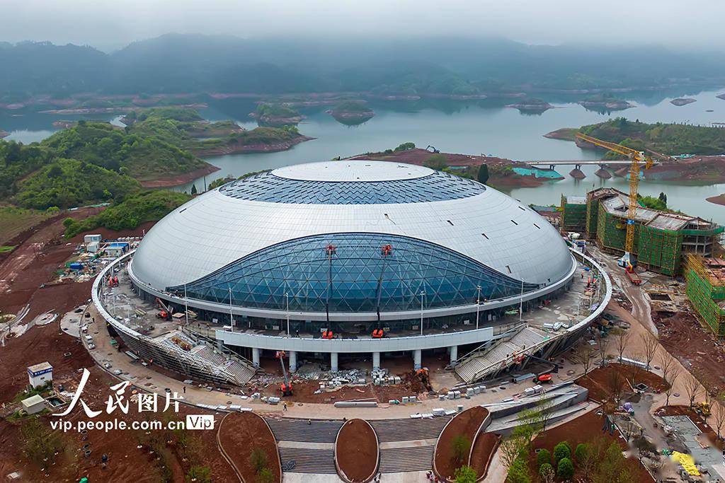 浙江:亚运会淳安场地自行车馆建设冲刺收尾