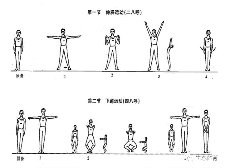 第一套广播体操面向的是全体人民群众,简单易学.