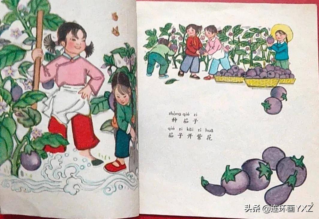 60年代精品连环画《种菜忙》,大缺本,绘画精美,与连友