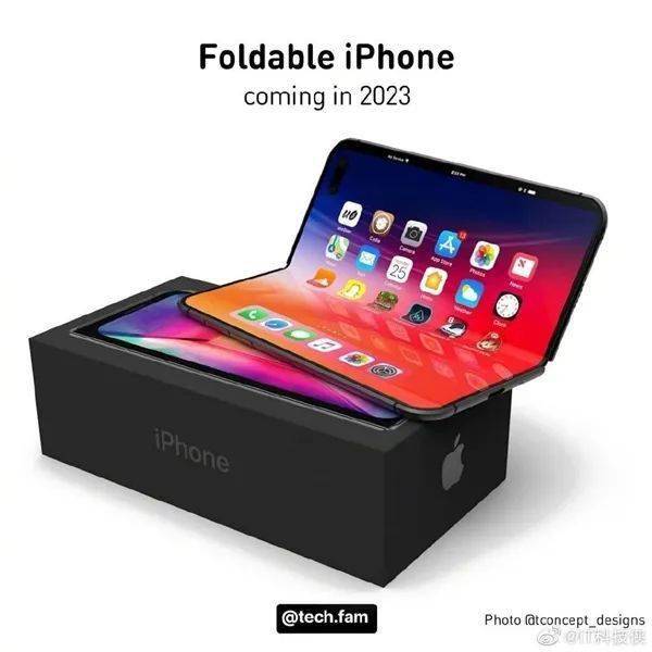 折叠屏iphone渲染图曝光:左右对折,可秒变掌上电脑