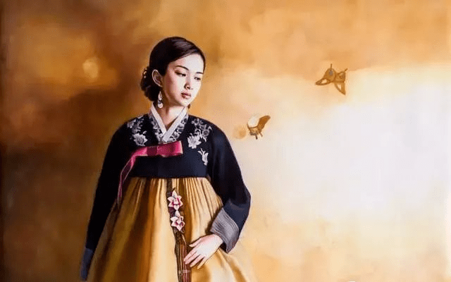 转载2021朝鲜绘画大展我们的美女中