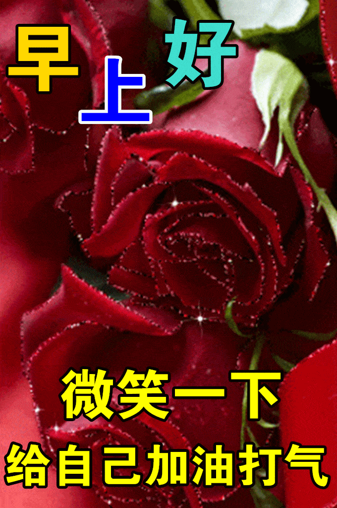 聊天不用打字的动态图片,朋友新的一天早安,别忘了微笑哦!