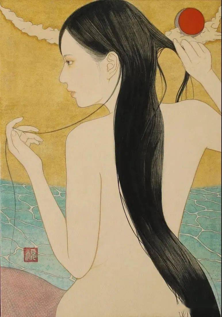 日本现代工笔人物画家九鬼匡规(masachika kuki)艺术绘画作品