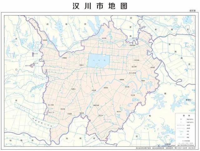 收藏汉川市2021版标准地图正式发布看看家乡有什么变化