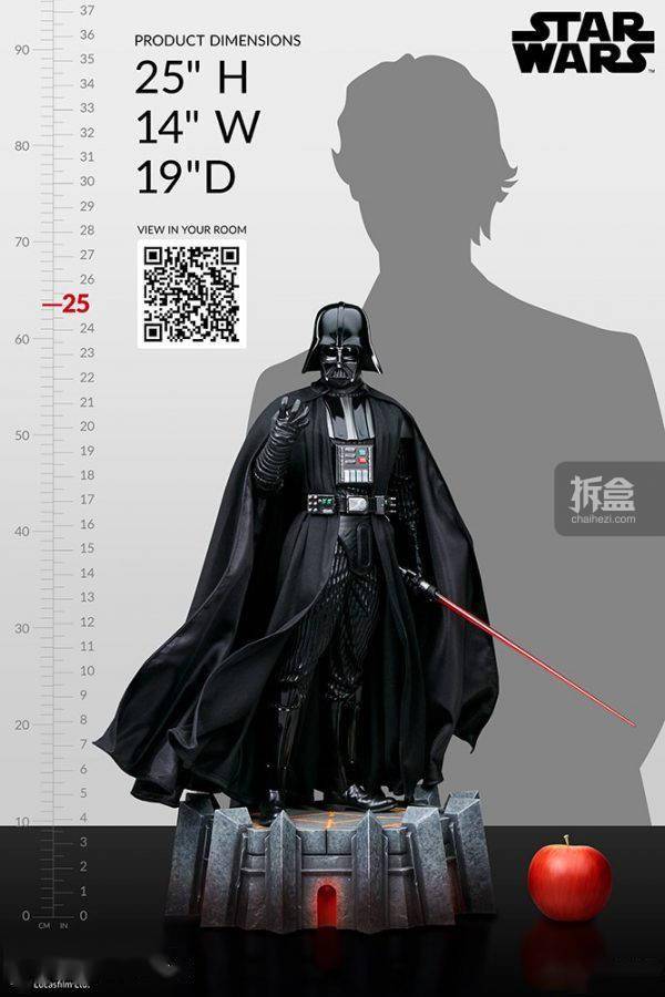 sideshow 星球大战 黑武士 达斯维达 darth vader 雕像