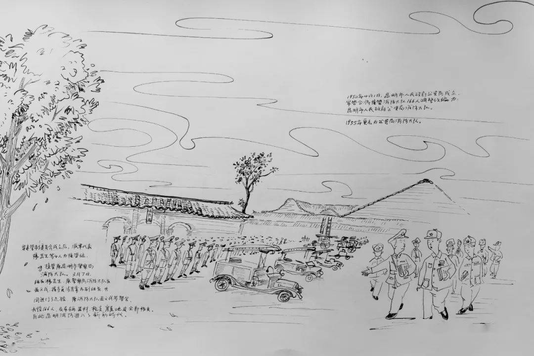 漫画长卷—昆明百年消防史5