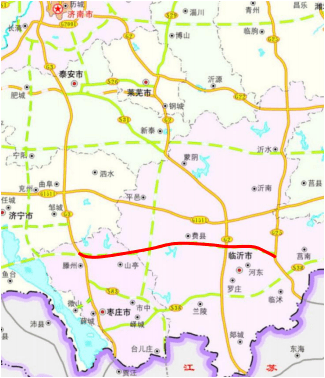 临滕高速经东郭南跨s313下穿京沪高铁上跨北沙河于龙阳北至路线终点