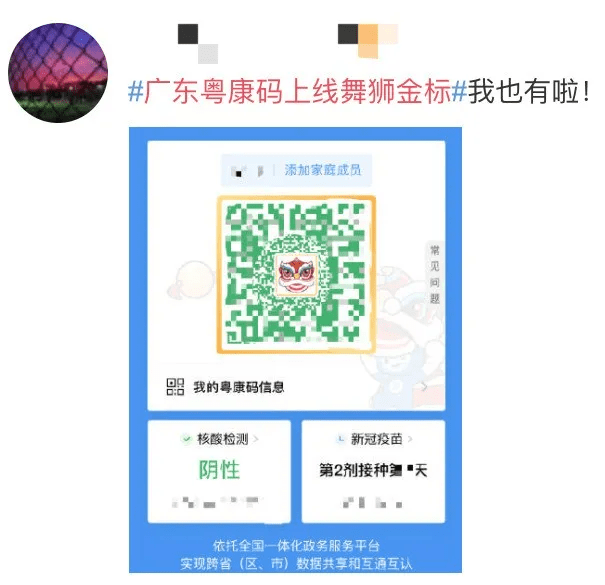 粤康码换装了今天你是什么颜色的狮子